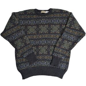Vintage LL Bean Wool Fair Isle Knit Sweater